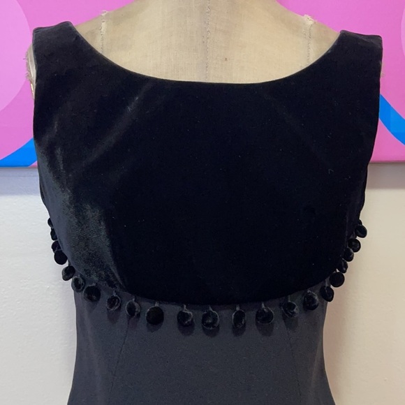 Moschino Cheap and Chip Black Velvet Tassel Top - Picture 4 of 15
